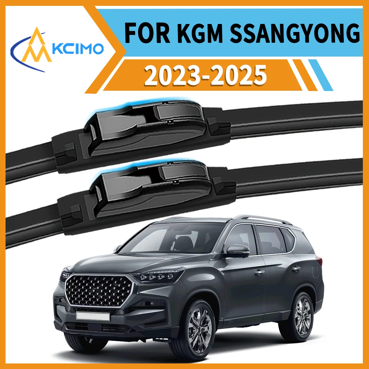 

Essential Safety Pair 2 Front Wiper Blades for KGM SSANGYONG Turismo 2023-2025 All-Weather Clarity Durable Easy to Install