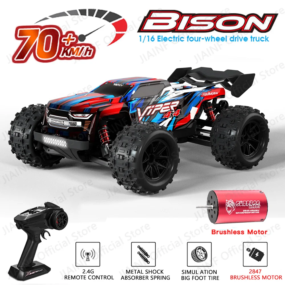 

S909 S909PRO 1:16 70KM/H Or 50KM/H 4WD RC Car Remote Control Cars High Speed Drift Monster Truck for Kids vs Wltoys 144001 Toys