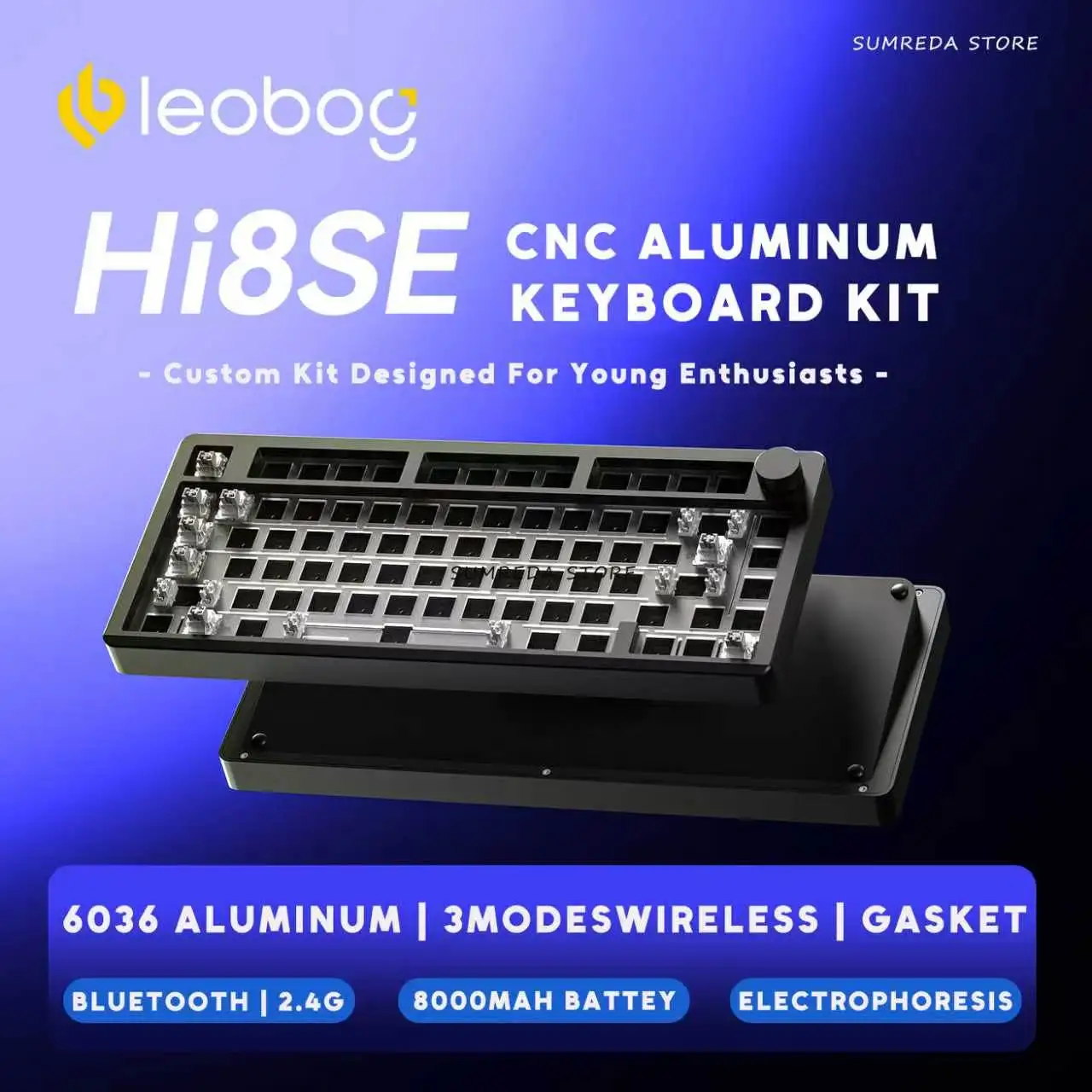 LEOBOG Hi8SE Hi75 Hi8 Draadloos Aangepast Gaming Aluminium Mechanisch Toetsenbord Kit 80% Bluetooth Bedraad RGB Hotswap Gamer Toetsenbord