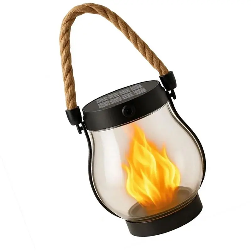 AT51-Solar Lantern Outdoor Lights(1 Pack), Waterproof Dancing Flame Solar Lanterns(1 Pcs)