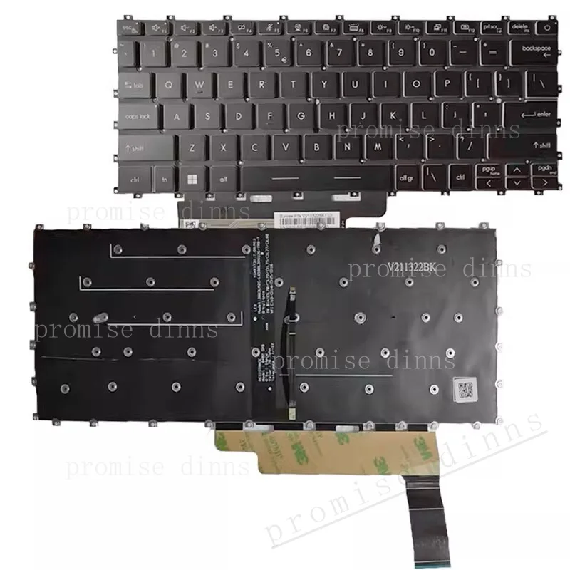 M  New For MSI Summit E13 Flip Evo-A11M A11MT MS-13P2 MS-13P3 US Keyboard Backlit