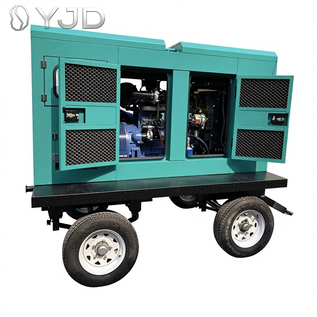 Wei-Chai 105KW 125KVA WP4.1D100E200 Auto Start ATS 1800 RPM Mobile Trailer Super Silent Diesel Generator Set