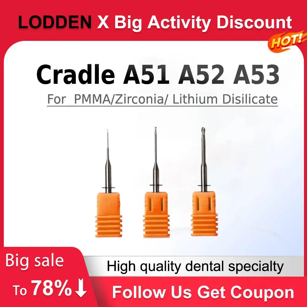 

Cradle A51 A52 A53 Dental Materials Milling Burs Machine Grinding dental lab For PMMA/Zirconia/ Lithium Disilicate