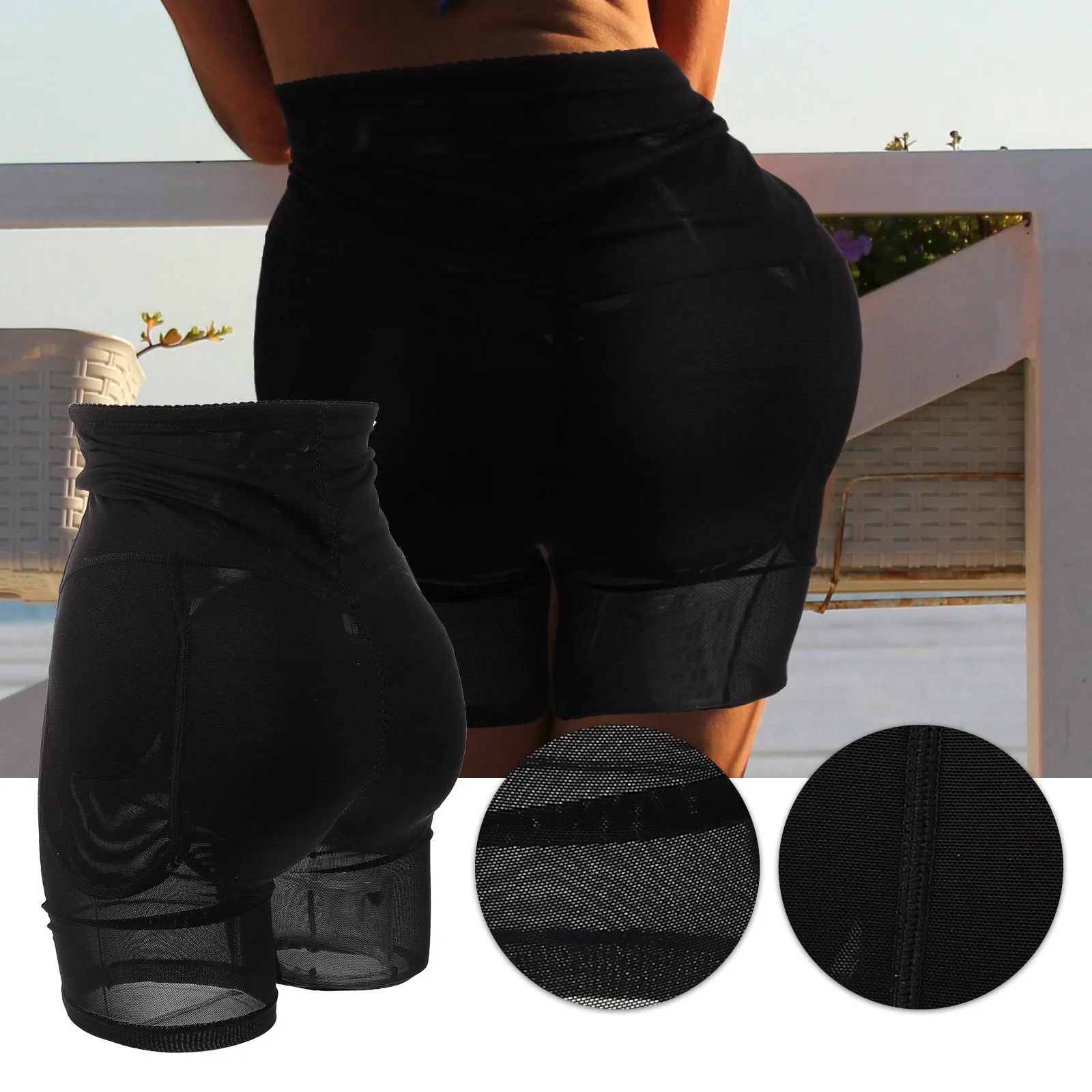 1 conjunto de calcinha reutilizável com almofadas de inserção de quadril, intensificador de bunda, levantamento de quadril, algodão macio e respirável, almofada de levantamento de bunda