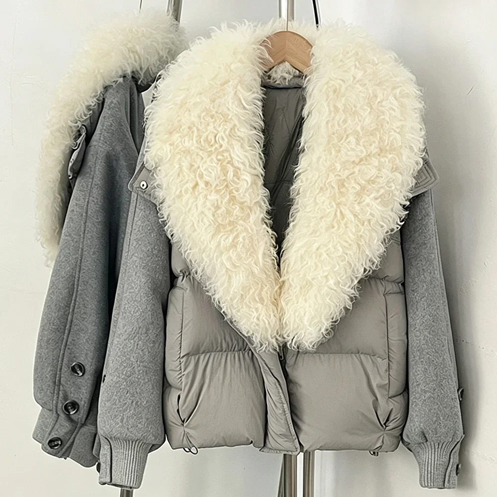Women's New Winter Puffer Jacket Quilted Down Coat with Fur Collar Extra Warm Windproof Fur Jacket Cold Weather for Commuting