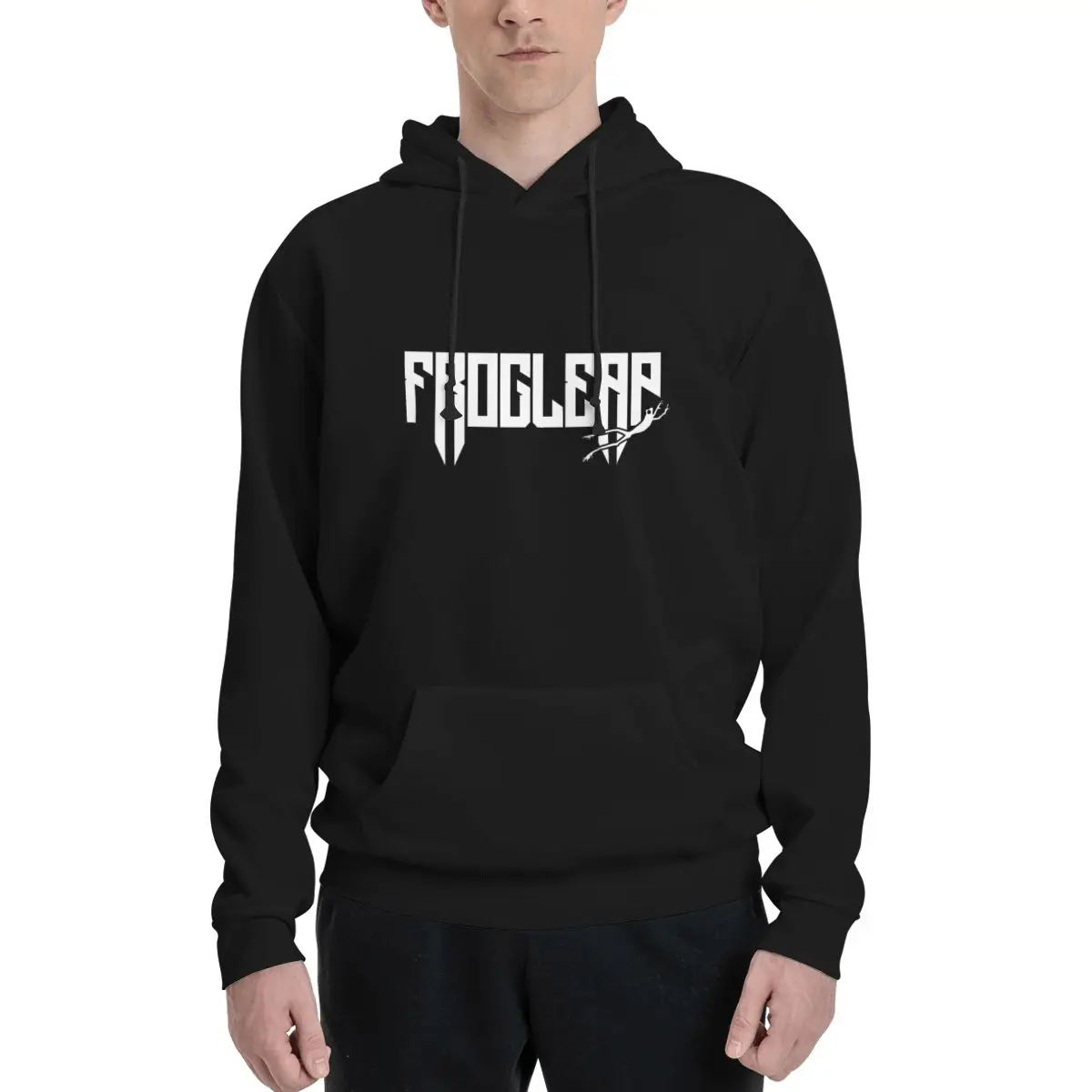 

FROGLEAP LOGO Polyester Hoodie Men's Sweatershirt Warm Dif Colors Sizes