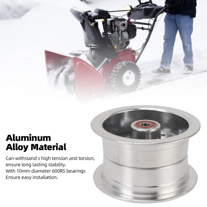 3.50-4 Rear Wheel Rim With 600RS Bearing 4 Inch Aluminum Alloy High Torsion Proof Sturdy For Electric Scooter Tiller Snow Blower