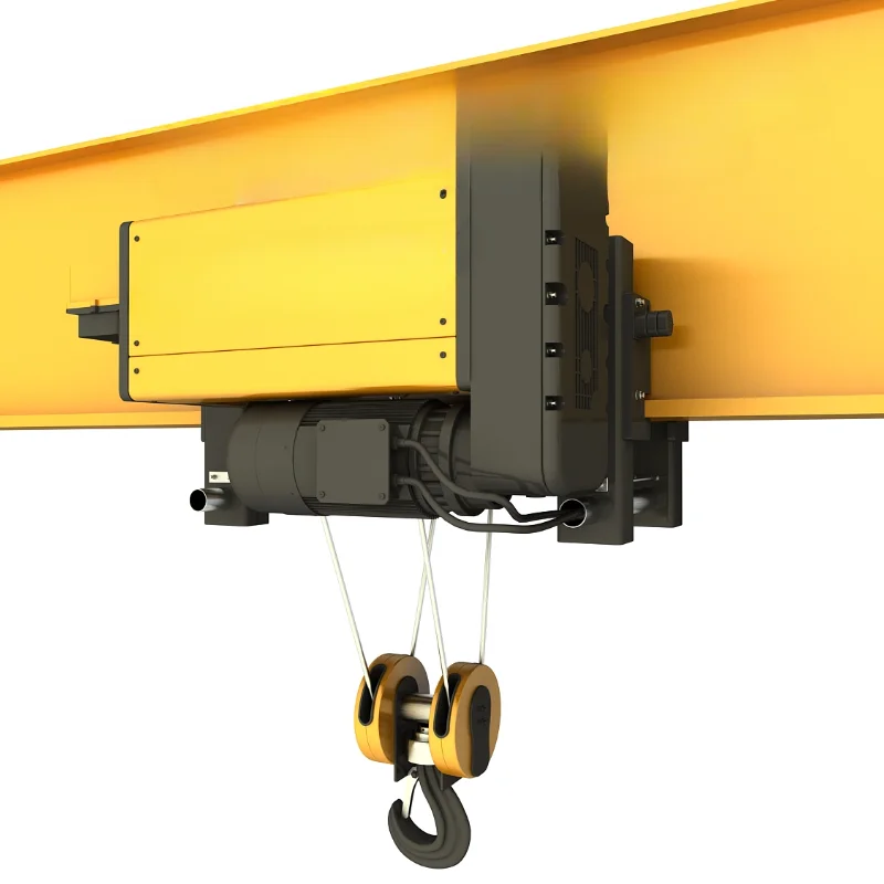 customized motor pulling 5 ton european electric wire rope hoist with motorized trolley