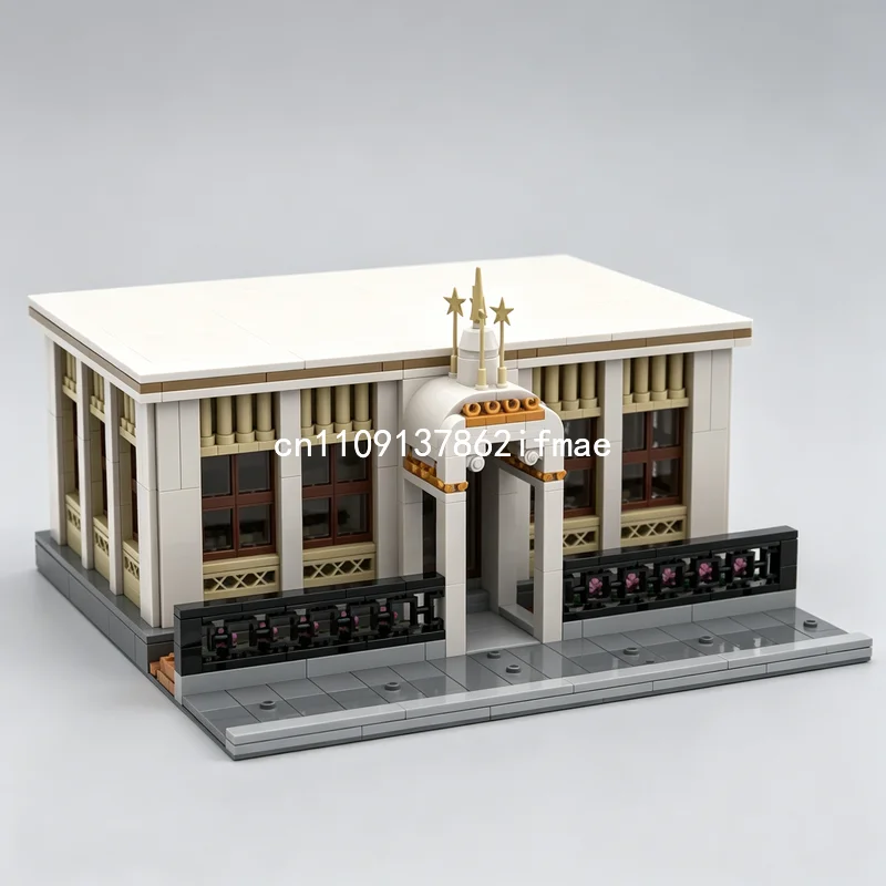 1562 PCS Library Modular MOC Creative Street View Model Custom Architecture DIY Assembly Blocks Educational Toy Festival Gifts