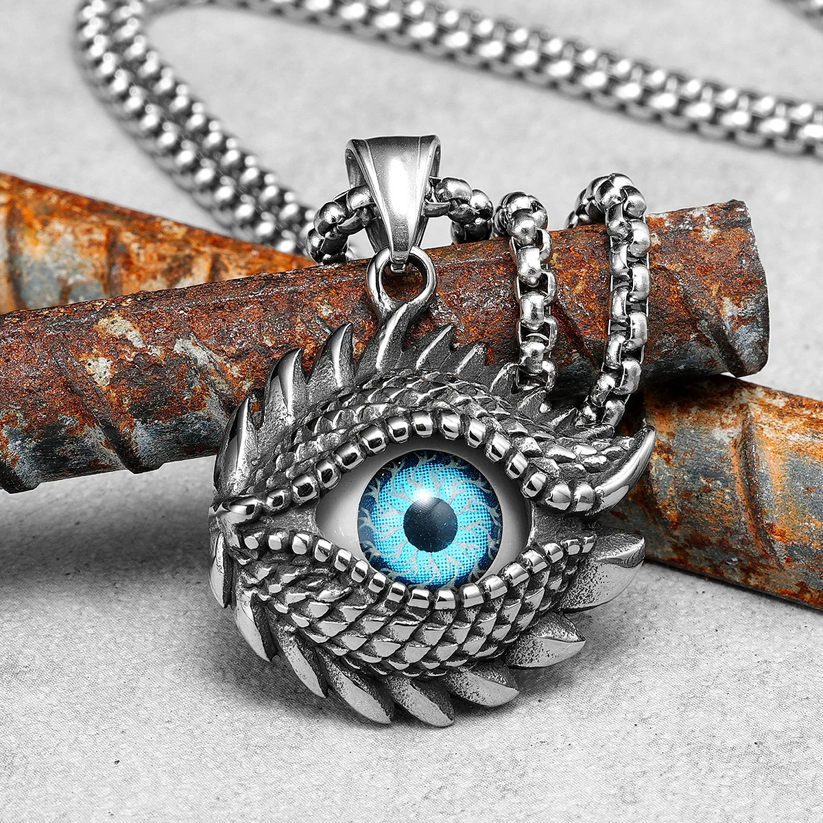 

Dragon Eye Unique Men Necklaces with Pendant Stainless Steel Jewelry for Male Women Punk Hip Hop Accessories Gifts Wholesale