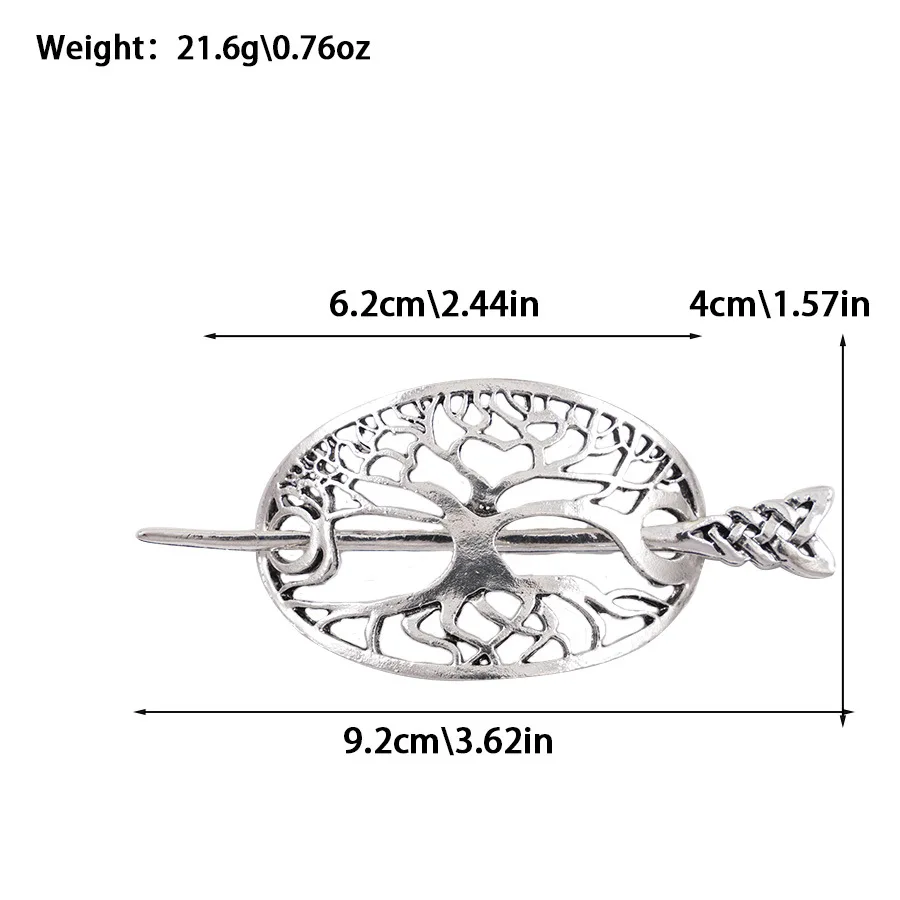 Classical Viking Tree of Life Hair Clip Celtic Knot Complex Branch Design Valentine's Day Birthday Gift Women's Hair Accessories image 6