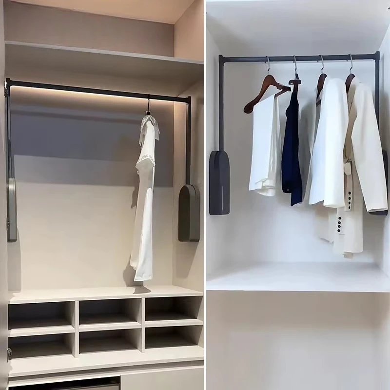 Hot electric hanger upgrades, gentle stops and whispers, quiet wardrobe