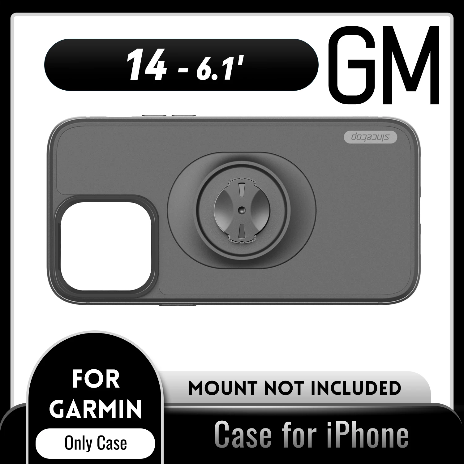 sincetop Stoßfeste Hülle für Garmin Fahrradhalterungen / Halterungen für Apple iPhone 17 16 15 14 13 12 11 8 7 Pro X Max Plus SE Schutzhülle 4