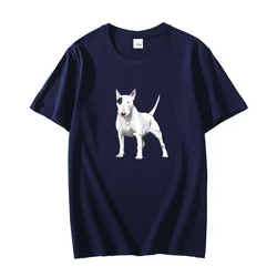 English Bull Terrier Design fashion graphic t shirts cotton t shirt for men Oversized Tees Tops O-neck T-shirt Men's clothing