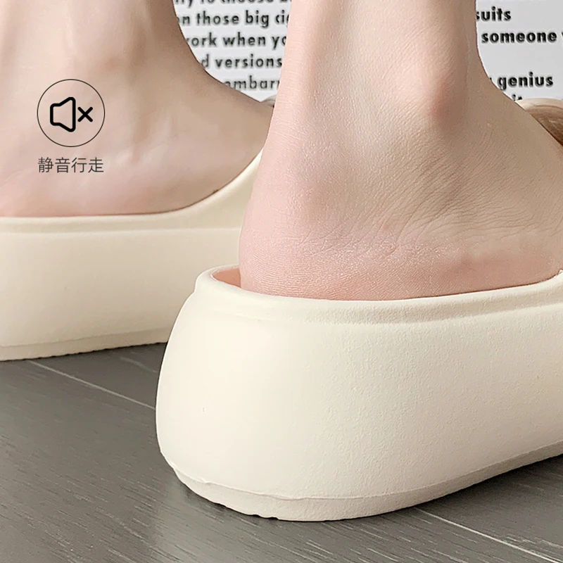 Thick Bottom 6cm Pink Slippers For Women Indoor Lightweight Soft Sole Cloud Slides Sandal Summer Beach Non Slip Woman Slippers view 4