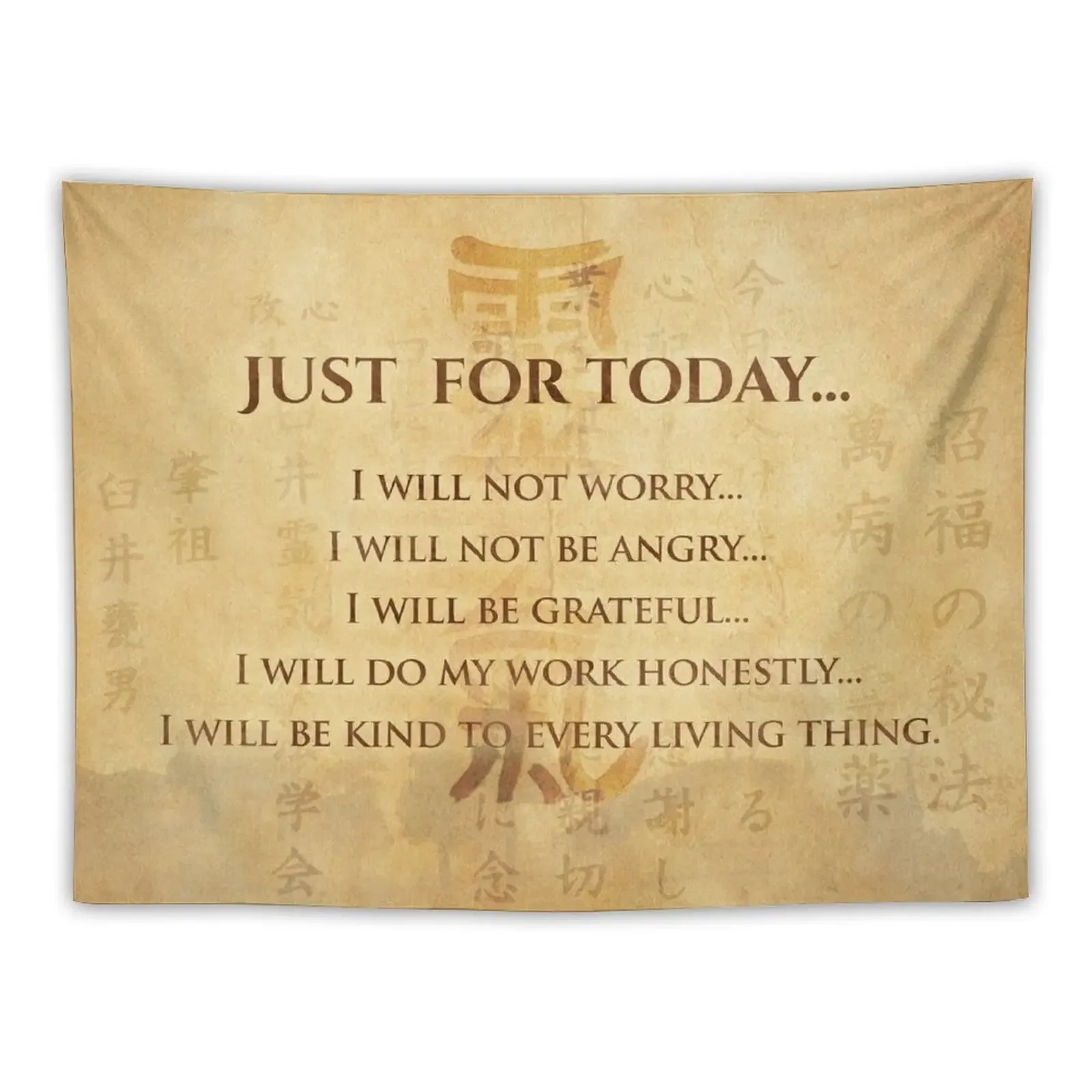 

Reiki Principles - Reiki Precepts Tapestry Things To Decorate The Room Decoration For Home Tapestry