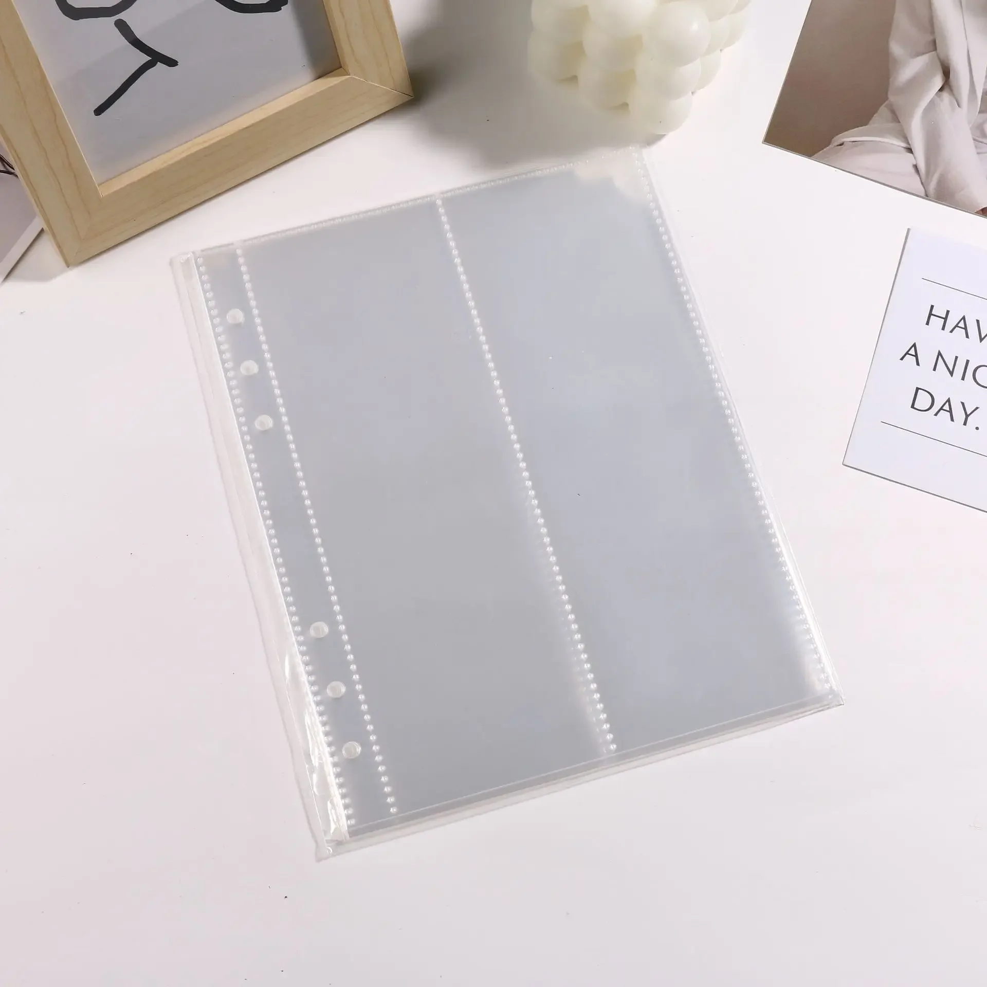 10pcs A5 Binder Sleeves 1P 2P 4P Photo Album Binder Refill Inner Cards Photocard Refill Bags Pockets For Mini Name Card