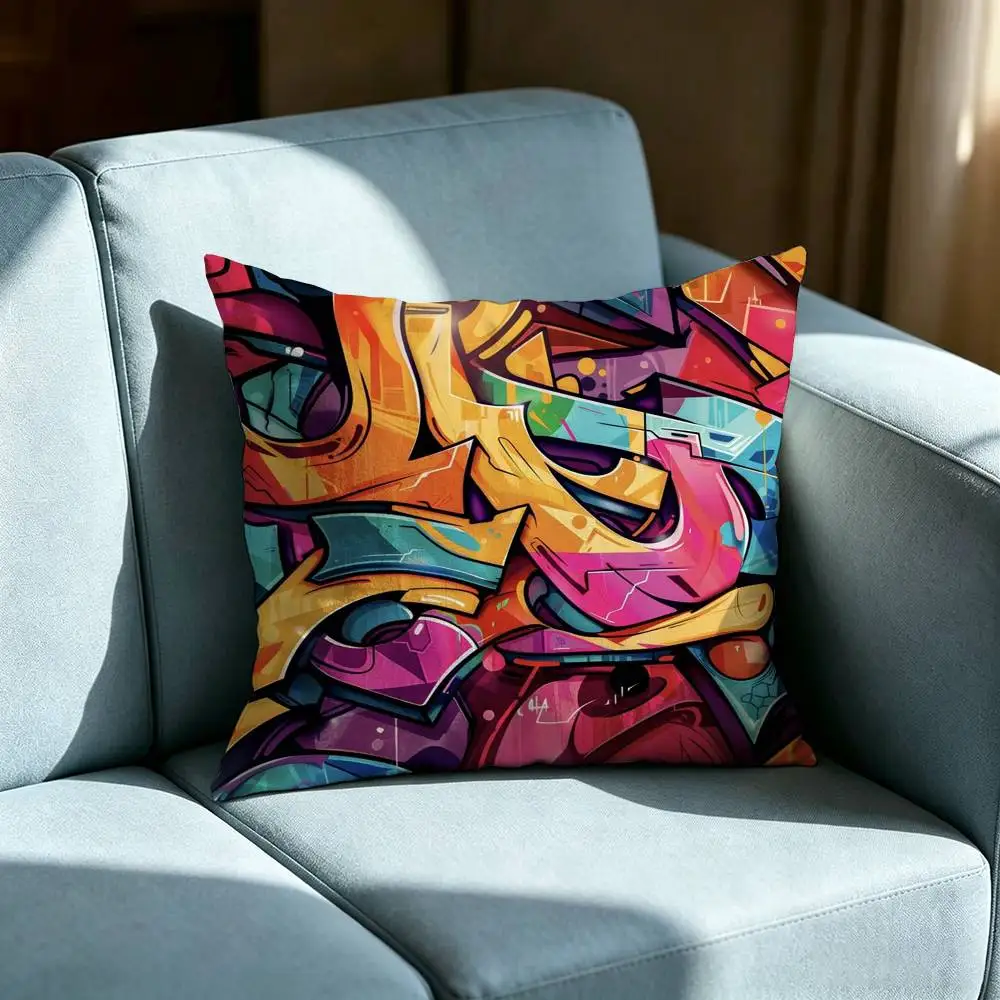 G-Graffiti Art Cool Thing Pillow cover gift High definition digital printing,Surprise  vivid pattern Household.