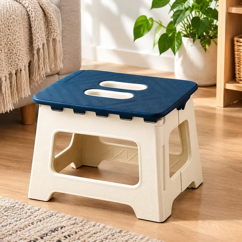 Portable Foldable Camping Stool with Handle, Lightweight Non-Slip Seat for Hiking, Fishing, and Outdoor Activities