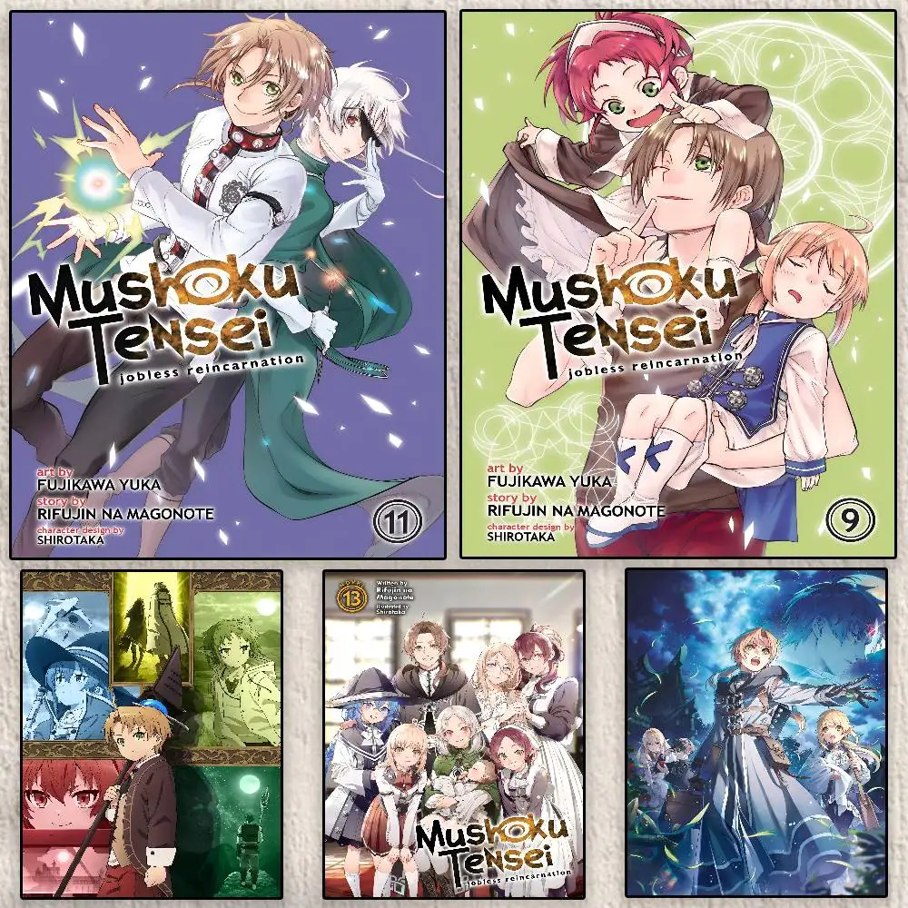 

Hot Anime M-Mushoku Tensei Poster Modern Waterproof HD Wall Art Decal Self-Adhesive Aesthetic Decor for Home Living Room Bedroom