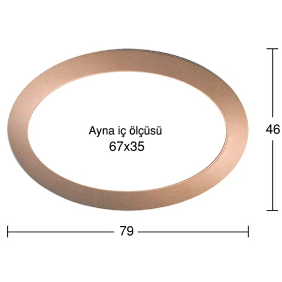 AY136 Small Oval Mirror, Unpainted Raw Wood Frame