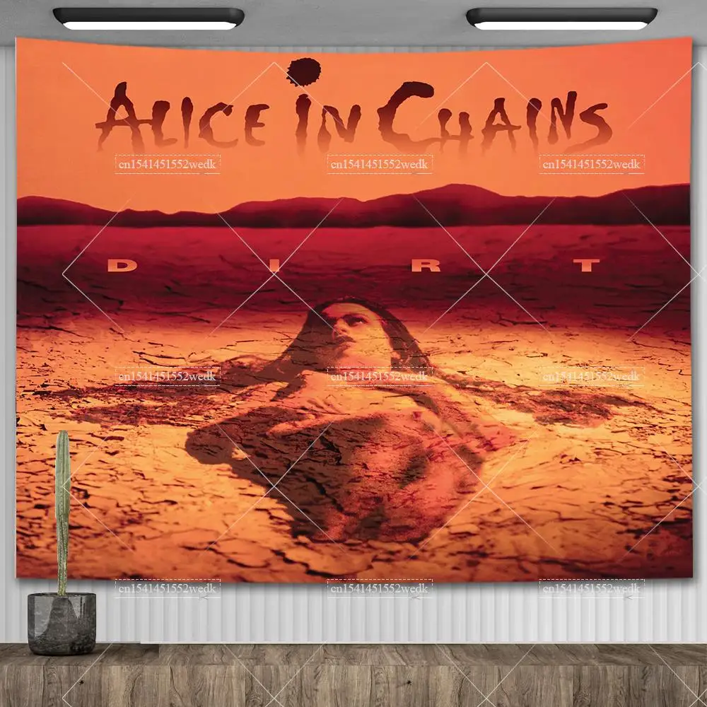 Alice In Chains Poster Classic Band Heavy Metal Music Album Cover Tapestry Bedroom Decoration Wall Hanging Tapestries For Room