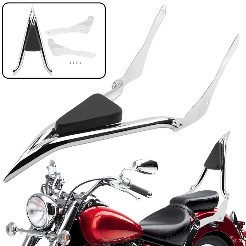 Motorcycle Detachable Passenger Rear Backrest Sissy Bar Chrome For Yamaha V Star 400 V Star 650 Classic Models 1998-2018