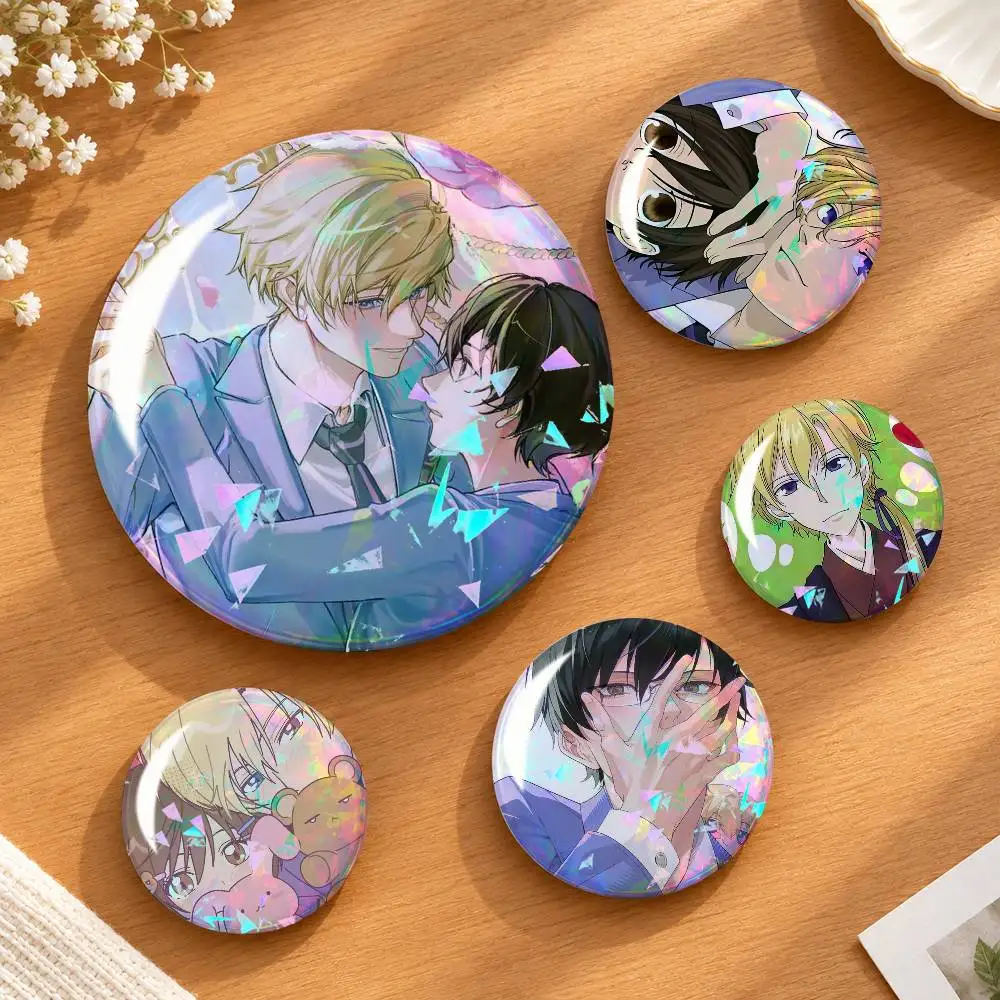 Ohshc O-Ouran High School H-Host Club Custom Tinplate Round Button Badge Pins Brooches