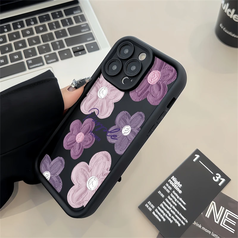 Custodia per OPPO Reno 8 8T 7 7Z 6 Pro Plus 5 Lite 4 3 2 trova X5 X3 comoda Cover posteriore antiurto con motivo floreale in Silicone opaco