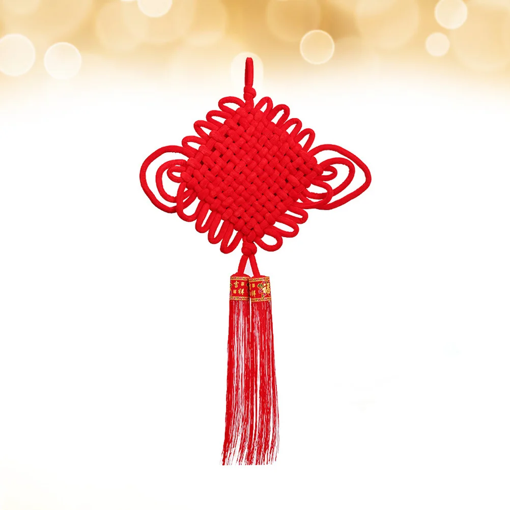 Pendentif à nœud chinois, décoration de Festival, pendentifs porte-bonheur, serviette en papier, ornement rouge