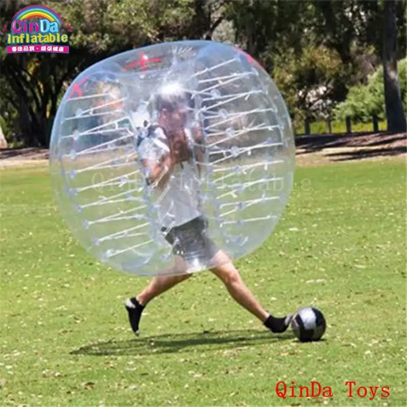

PVC Inflatable Bubble Football Ball And Pump For Adult, Dia 1.5m Clear Loopy Ball For Outdoor