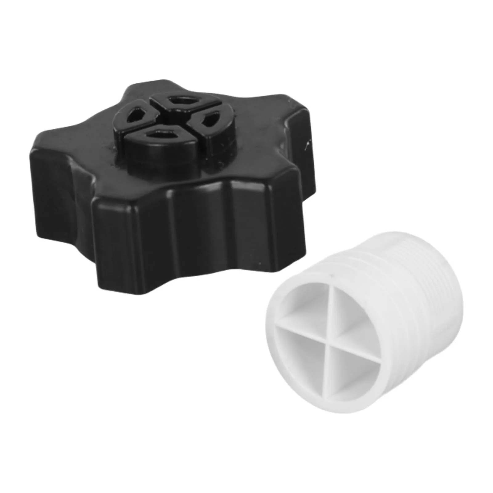 For Effective Pool Management White black Drain Cap Assembly Plastic Drain Cap Assembly Kit Robust Plastic Material