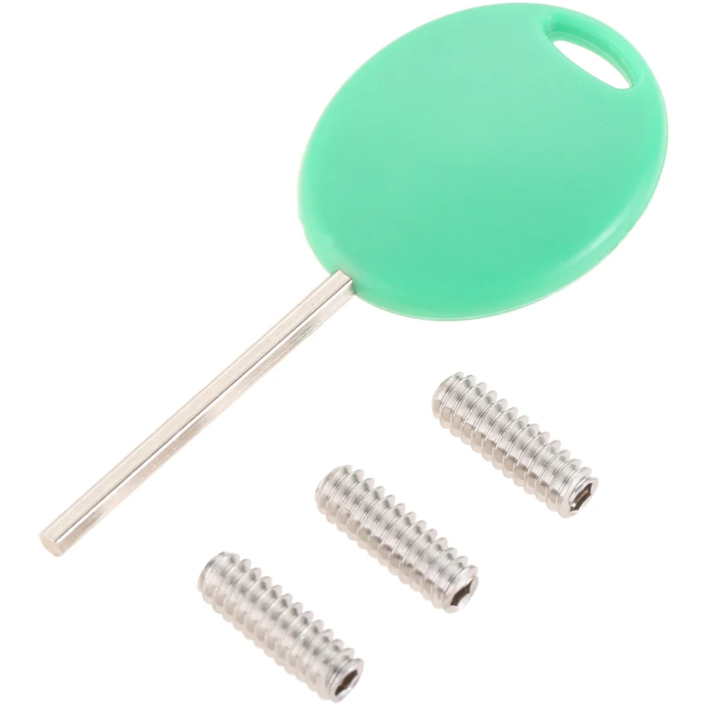 Surfboard Fin Mounting Tool Set Featuring 68mm PVC Wrench and Six 14mm Screws for 3/16-24 Thread Compatibility