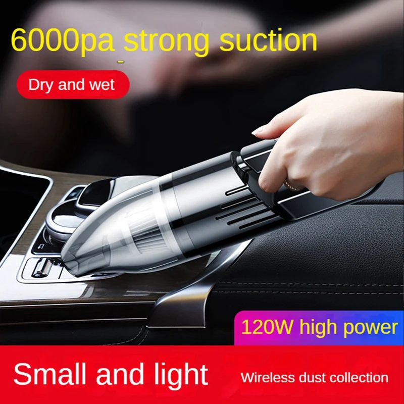 

Portable Car Vacuum Cleaner Strong Suction 6000PA Vacuum Cleaner Mini Handheld Cleaning For Home Desktop Office 6000 PA