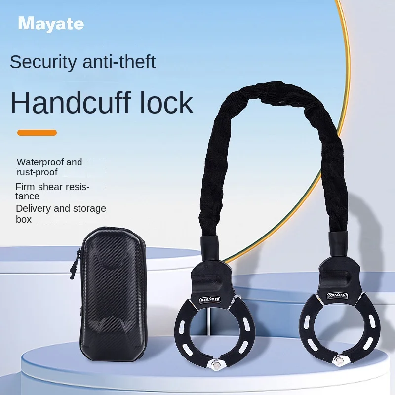 

Professional Motorcycle & Bicycle Anti-theft Chain Cuff Lock with Q235 Steel