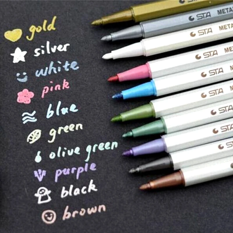 Kawaii Água Giz Pen para DIY, Aquarela Gel Pen, Placa Preta, Álbum de Fotos, Decoração para Casa, Scrapbooking, Frete Grátis, Bonito