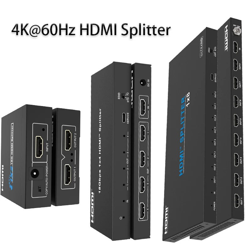 

HDMI-совместимый матричный переключатель, видеостена, разветвитель, HDMI-совместимый адаптер-сплиттер, видеоразветвитель, переключатель HDR, 4K60 Гц