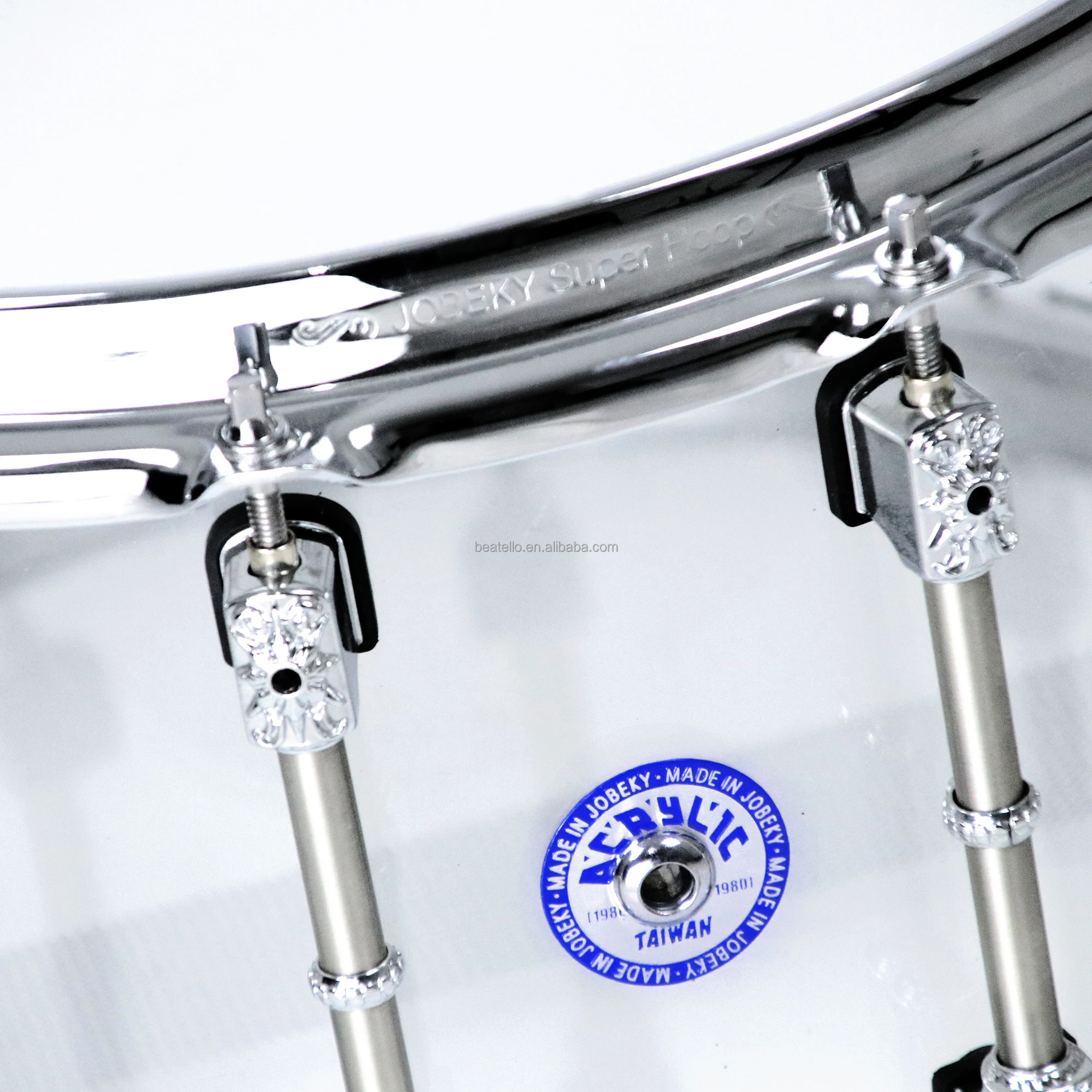 High quality transparent snare drum acrylic snare drum professional musical instrument suitable for drum sets 6