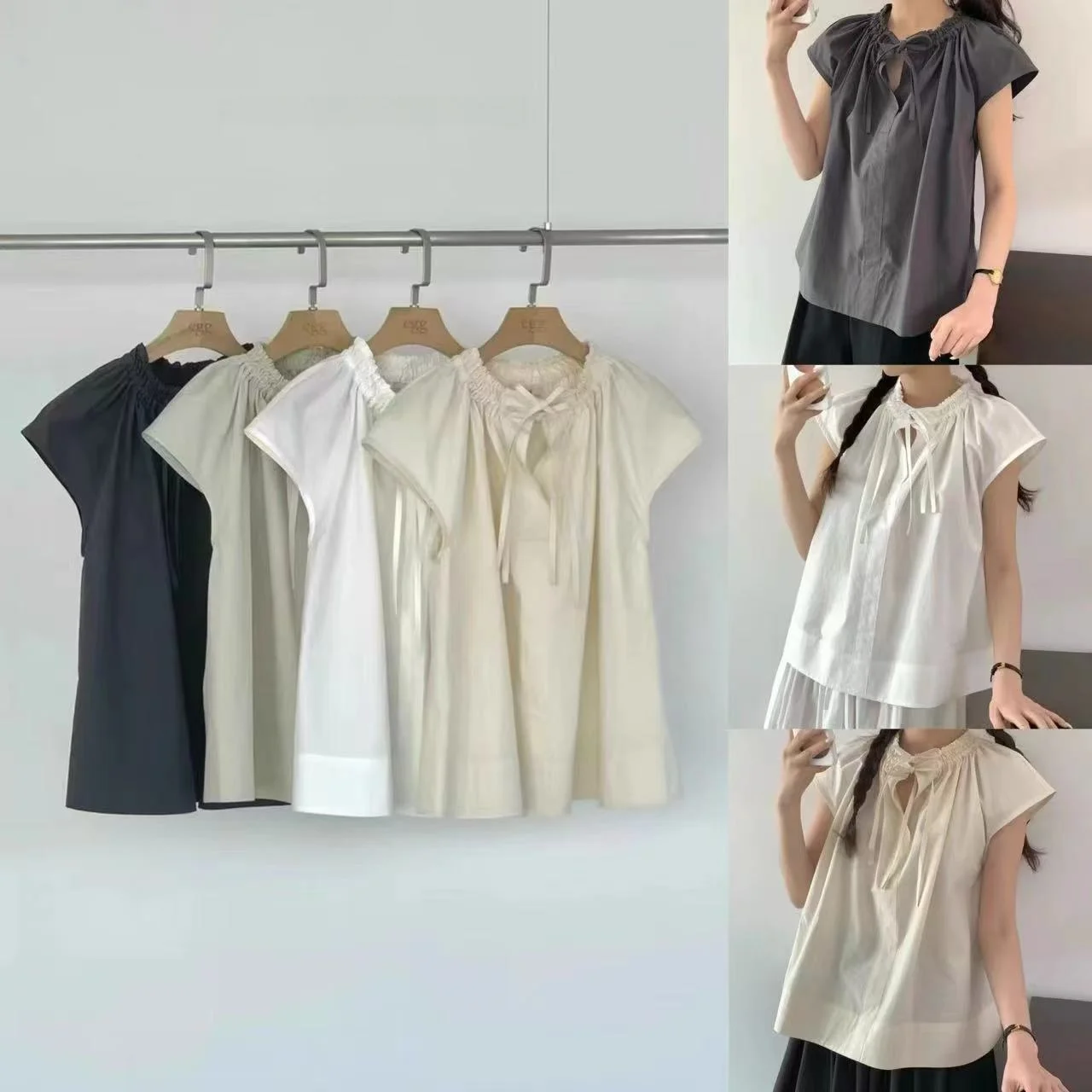 

Лето 2023, новое яйцо, антивозрастное плиссированное, свободное, повседневное, для похудения, кукла Fairy Sve irt Qui очень для поездок на работу, круглый...