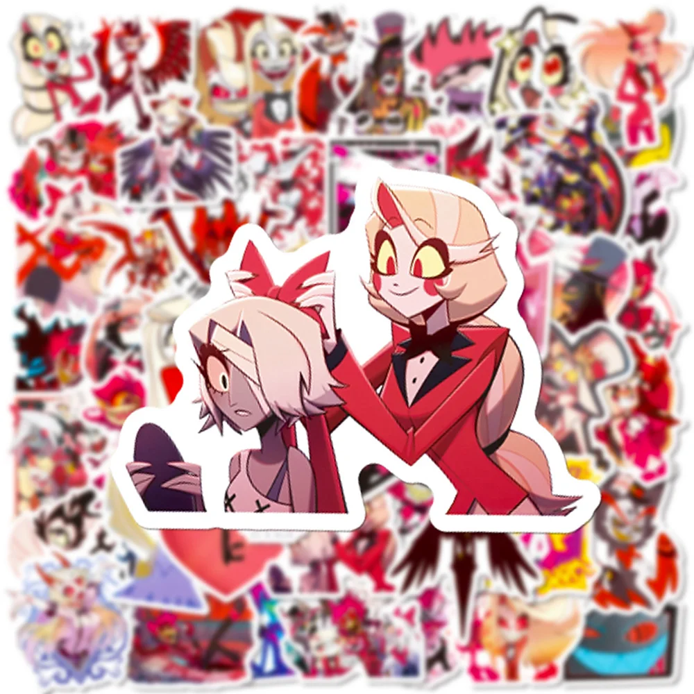 

10/30/50pcs Cartoon Helluva Boss Stickers Cool Anime Graffiti Decals for Kid Toy DIY Skateboard Phone Luggage Decoration Sticker