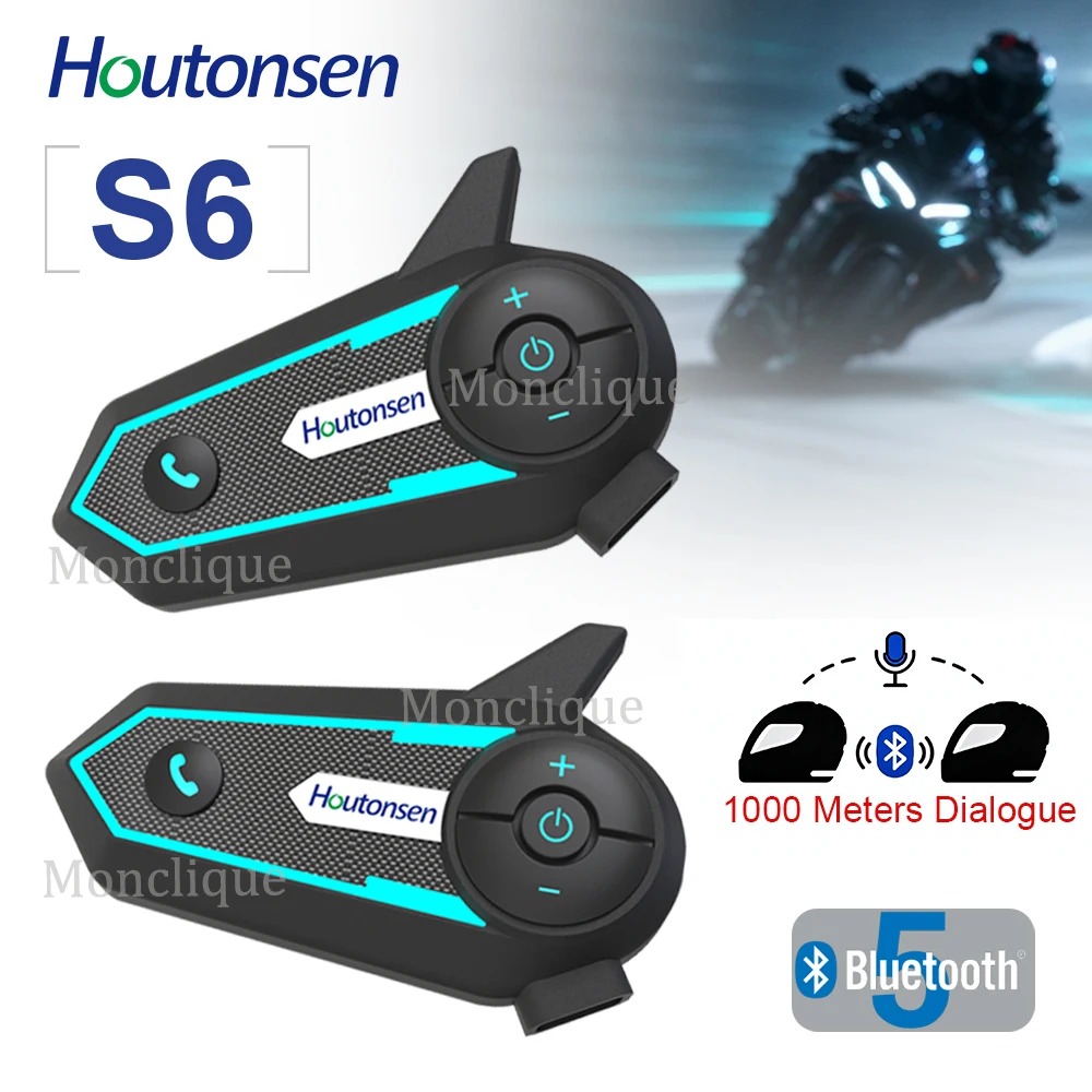 هوتونسن S6، جهاز اتصال لاسلكي - مراجعة Bluetooth Headset Helmet 1000M وسعره