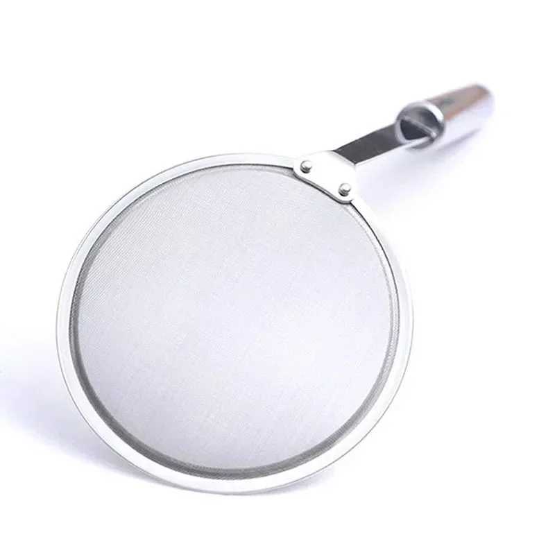 304 Stainless Steel Filter Spoon 10/12cm Fine Mesh Wire Oil Skimmer Strainer Fried Food Net Kitchen Oil-Frying Small Colander