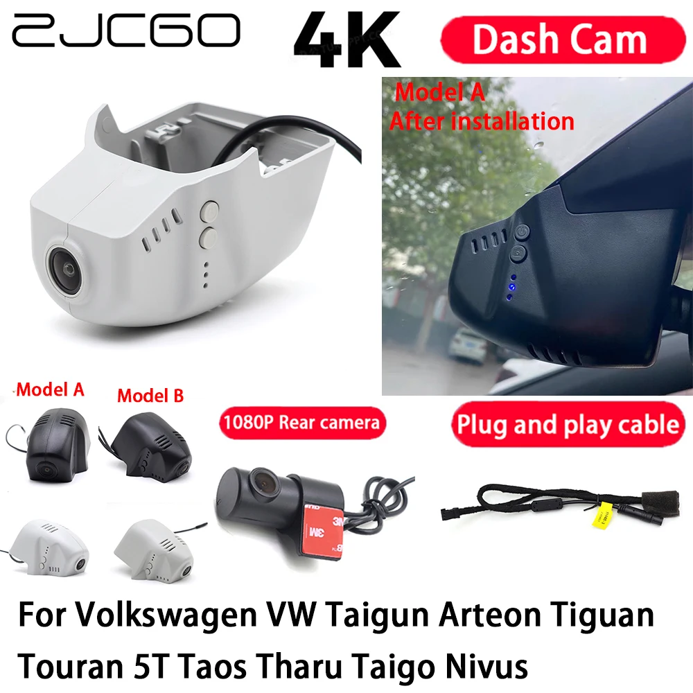 

4K Plug and Play Dash Cam Video Recorder Night Vision for Volkswagen VW Taigun Arteon Tiguan Touran 5T Taos Tharu Taigo Nivus