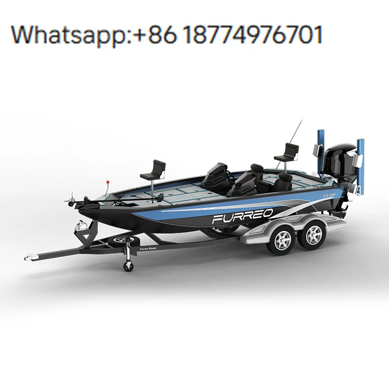 Aluminum Sport Yacht Fishing Boat 6m Stable Light Weight with Outboard Motor and Trailer