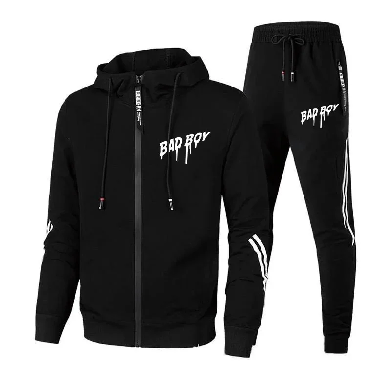 Men\'s Tracksuit Hot Sales Parkas Coat Sweatpants Two Piece Set Travel Hoodies Casual Sweatshirts Men Suit Daily Fashion Clothing