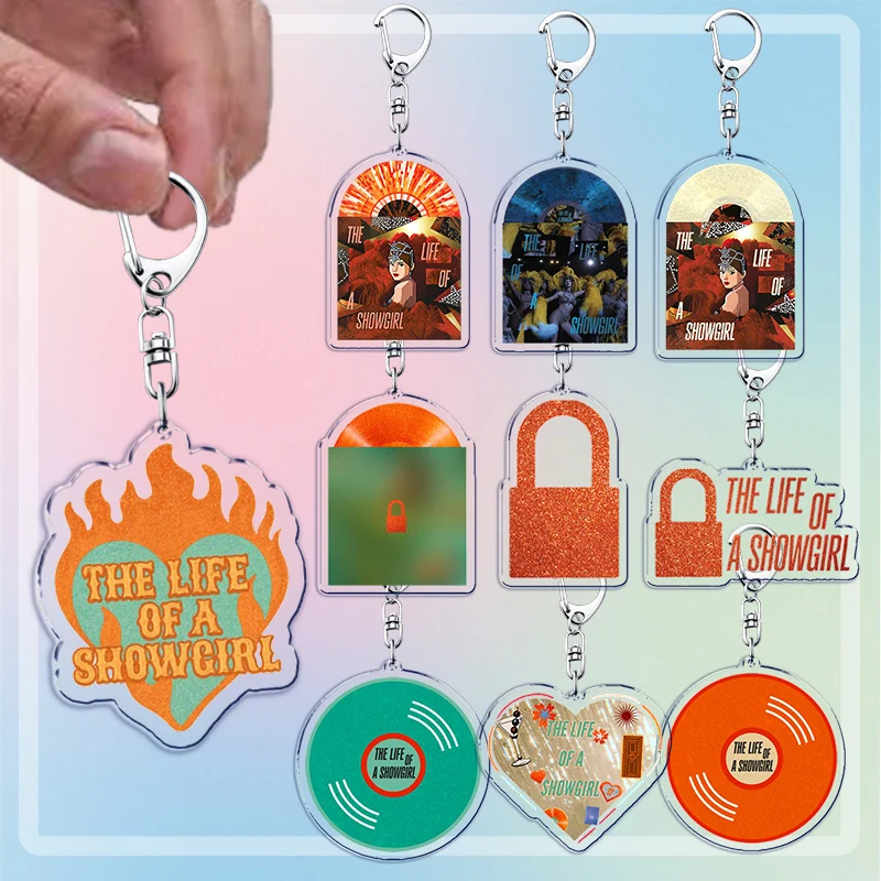 Music Songs The Life of A Showgirl Keychain Accessories Bag Charms Album Keychains Womens Keyrings Jewelry Fans Freinds Gift