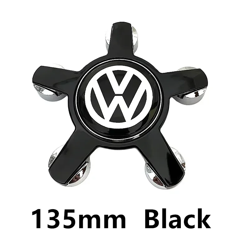 4 Pcs 5 Pins 135mm VW Car Wheel Center Caps Rim Hub Cover Hubcap Logo Badge Emblem Accessories For Golf Polo Passat Jetta Tiguan