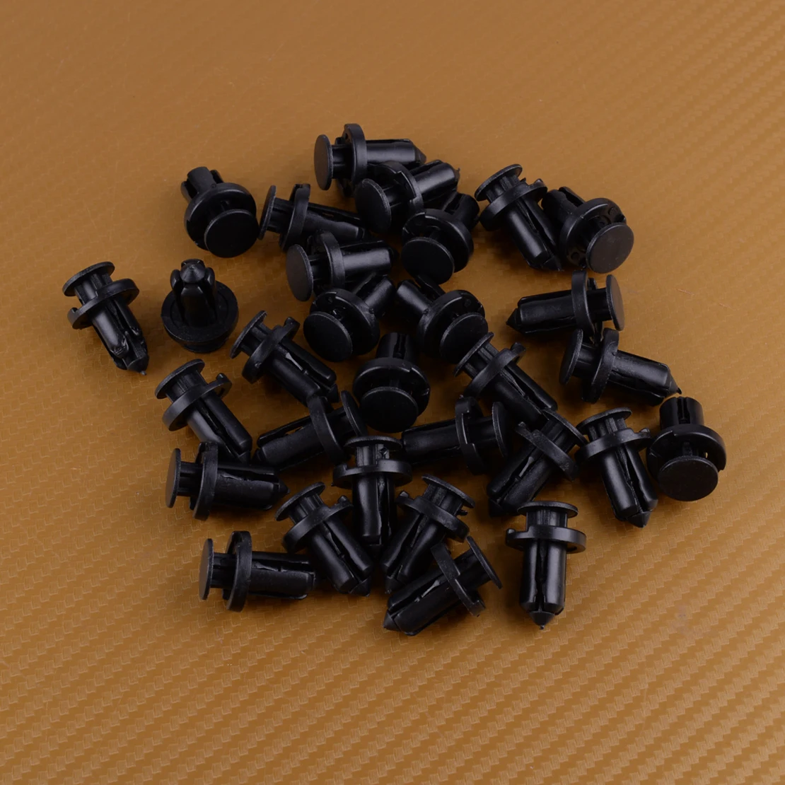 Car Interior Accessories 30Pcs Black Nylon Push-Type Bumper Fastener Retainer Clips Rivet Fit For Nissan 01553-09241 0155309241