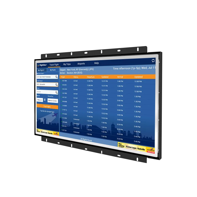 หน้าจอแอลซีดีอุตสาหกรรมแบบสัมผัสขนาด 7 นิ้ว 8 นิ้ว 10 นิ้ว 10.4 นิ้ว 12 นิ้ว 14 นิ้ว 15 นิ้ว 17 นิ้ว 19 นิ้ว 22 นิ้ว แบบ Open Frame สำหรับตู้คีออสก์