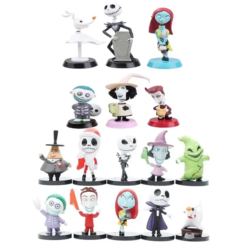 

6-10 Pcs/Lot The Nightmare Before Christmas 7cm Mini Figure Image Horrible Funny Halloween Doll Model Ornaments Toys